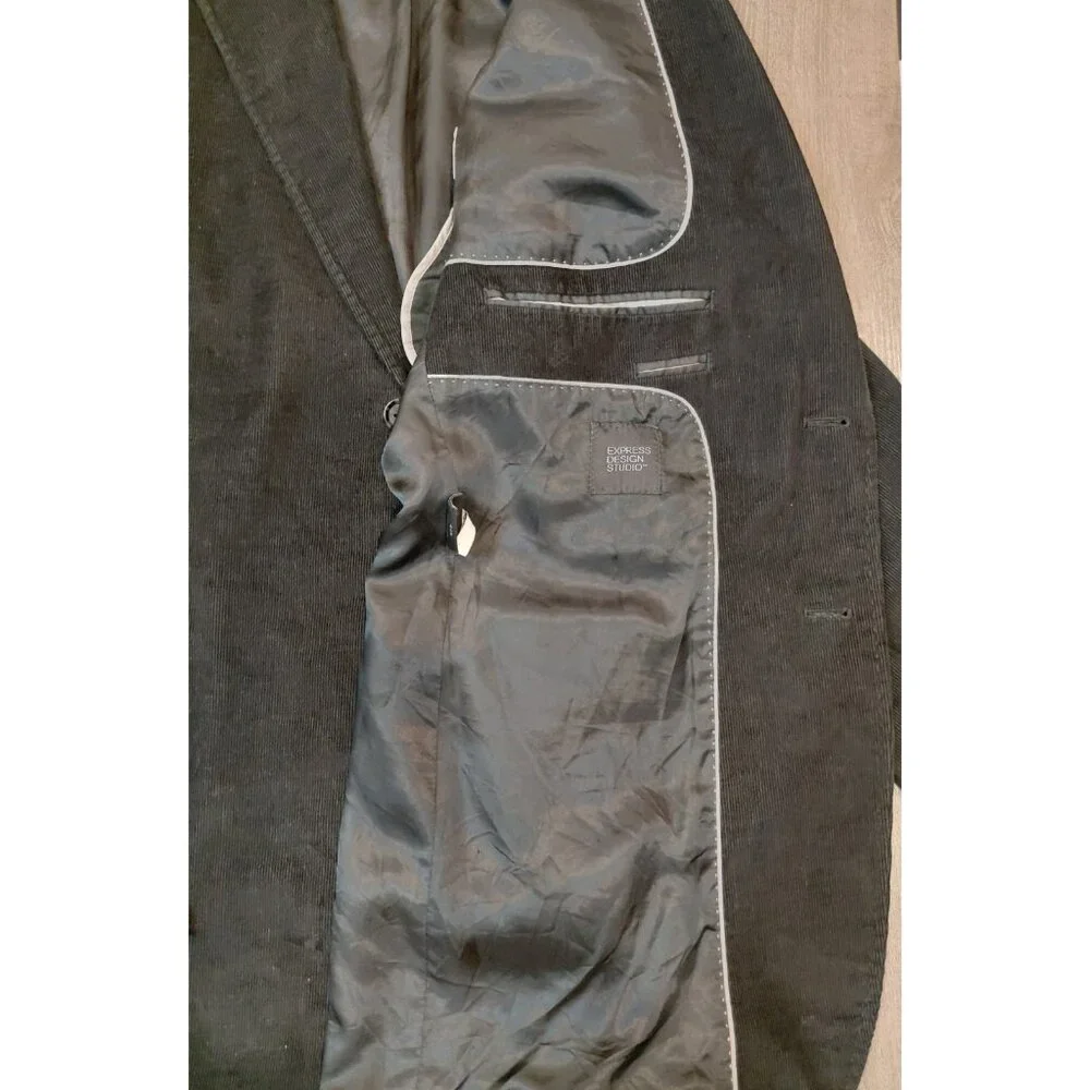 Express Design Studio Corduroy Sport Jacket 2-Button‎ Preppy Dark Academia Goth